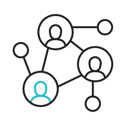Network of people connected